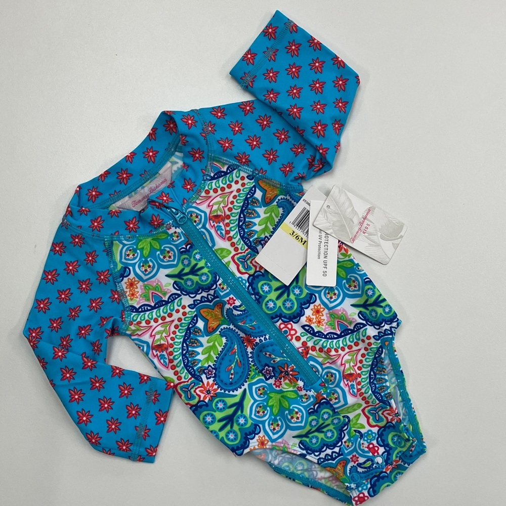 Tommy Bahama One-Piece Rashguard Swimsuit (size 3-6m)